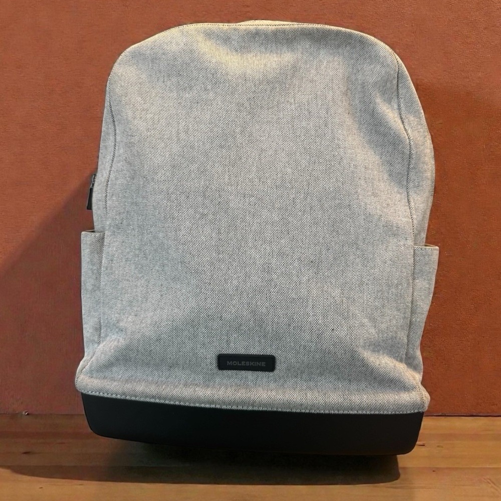 Moleskine Metro Backpack, 15" Laptop/device storage, Luggage Strap.  Gray Black